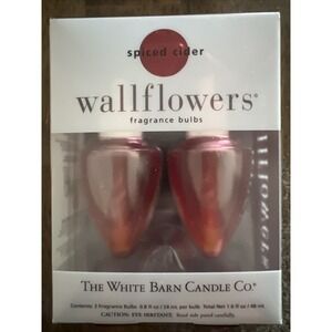 Wallflowers Spiced Cider Fragrance White Barn Candle Co Bath & Body Works 2 Pack